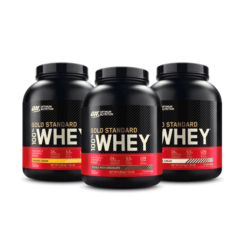 3x Gold Standard 100% Whey Protein Powder (2270g)